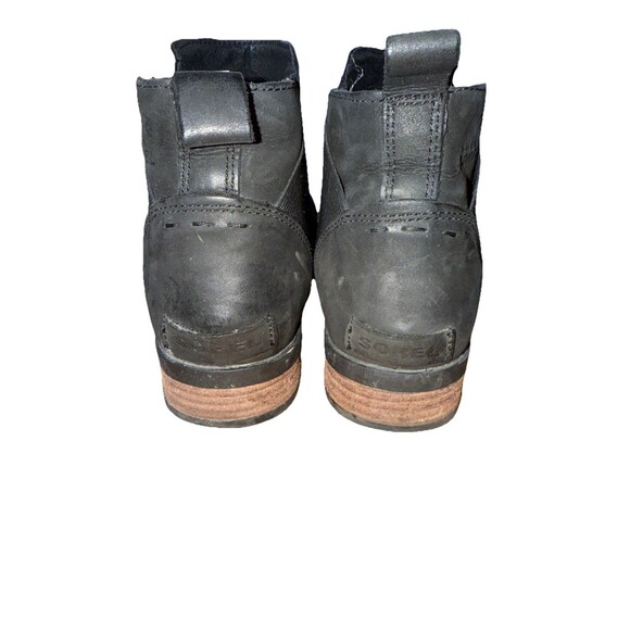 Sorel Women black Leather Emelie NL2671-010 Waterproof Chelsea Boot Size US 11.5 - Picture 2 of 8